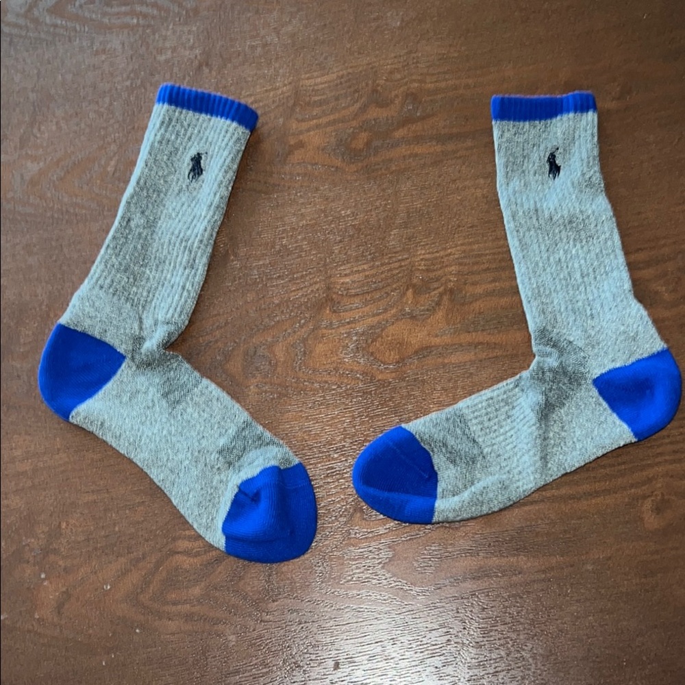Polo by Ralph Lauren Men's Gray and Blue Socks